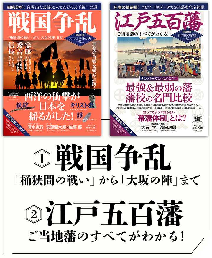 戦国争乱　「桶狭間の戦い」から「大坂の陣」まで 江戸五百藩　ご当地藩のすべてがわかる！